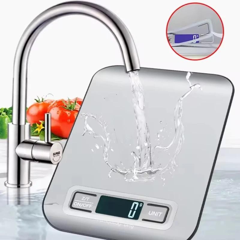 Kitchen Digital Scale LED Display 5kg/1g Stainless Steel Panel Electronic Scales