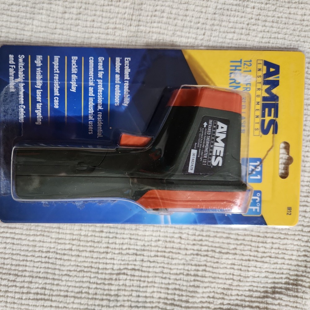 AMES 12:1 Infrared Laser Thermometer Open Box