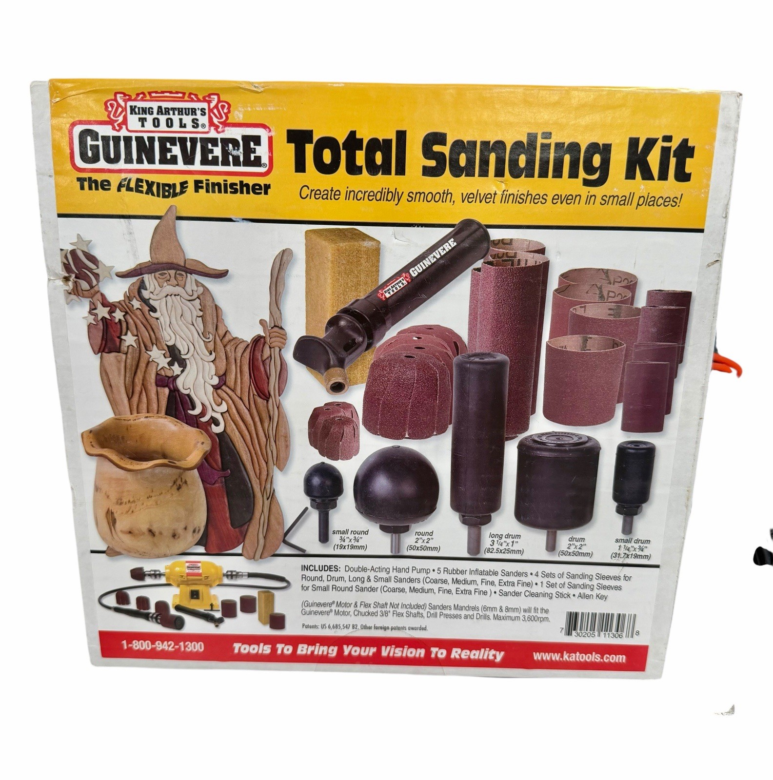 King Arthurs Tools Guinevere Sanding & Polishing Motor Sanding Kit