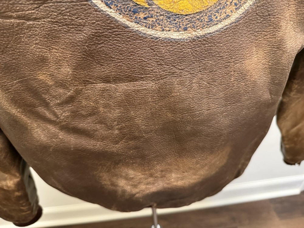 WWII Painted 8th Air Force A-2 A2 Bomber Flight Jacket