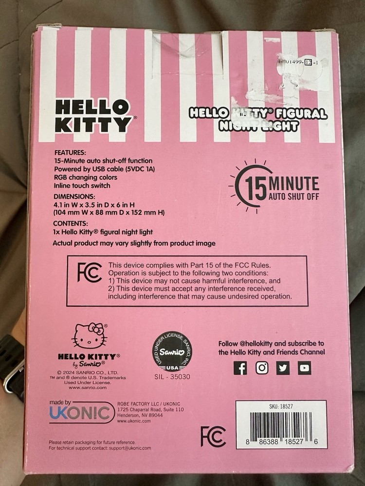Hello kitty figural Night Light