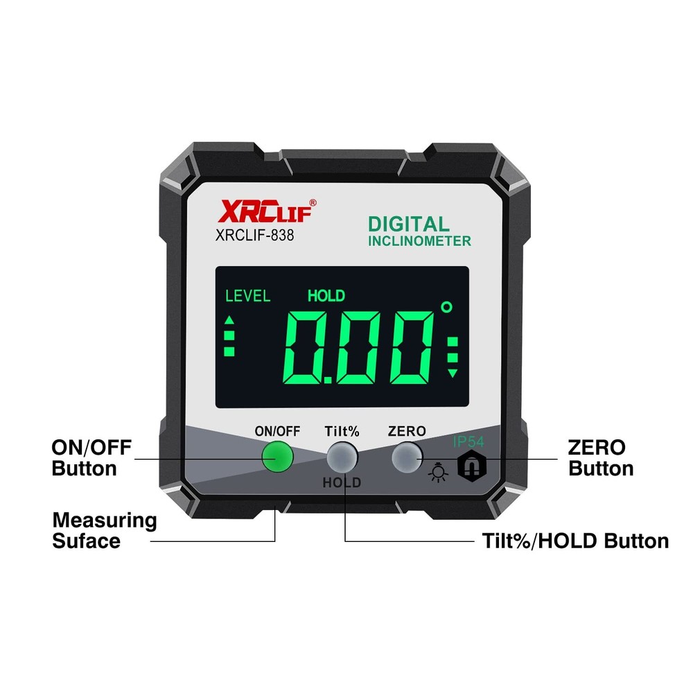 Digital Angle Gauge Meter Magnetic Base Level Box Angle Finder Protractor Bevel