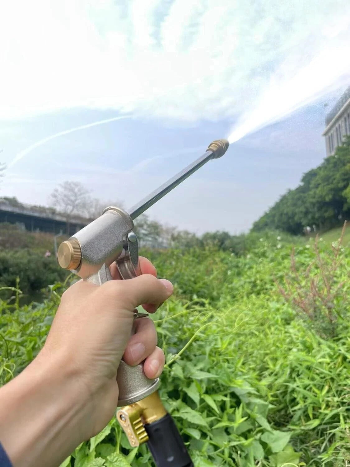 Garden Hose Nozzle High Pressure Metal Heavy Duty Water Hose Nozzle Sprayer Head