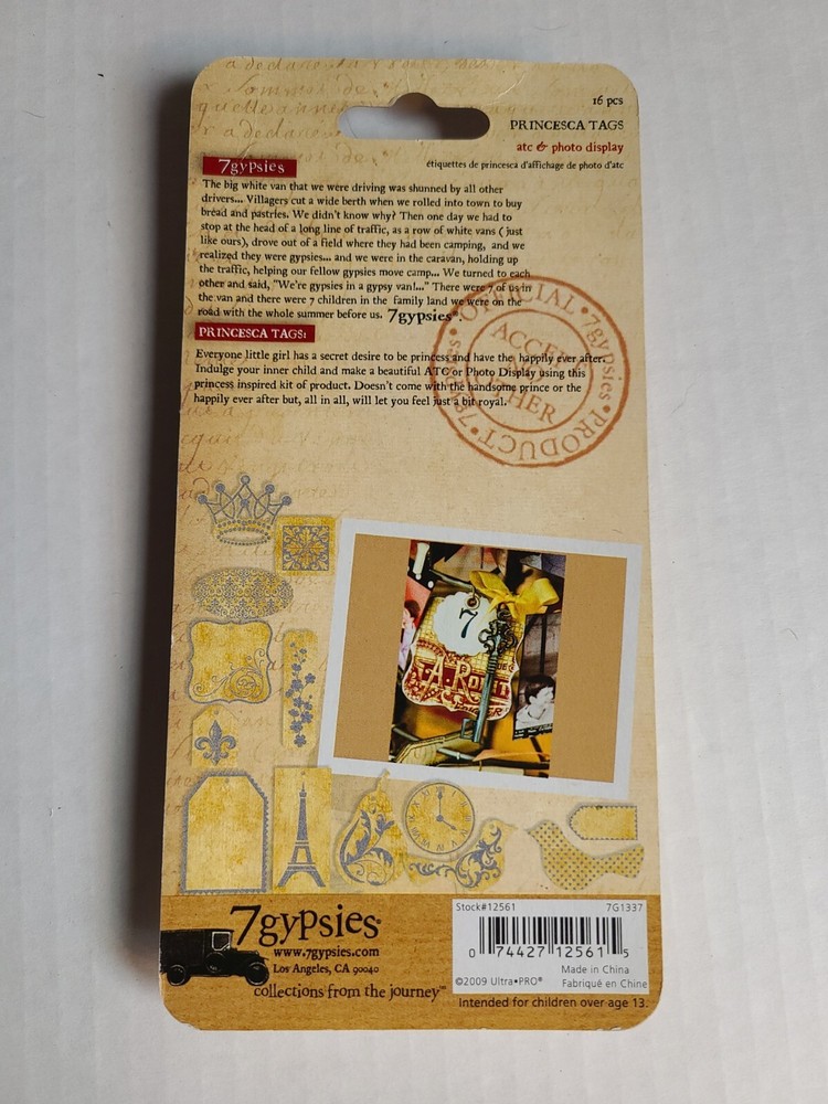 7 gypsies Princesca Tags (16 Pieces)