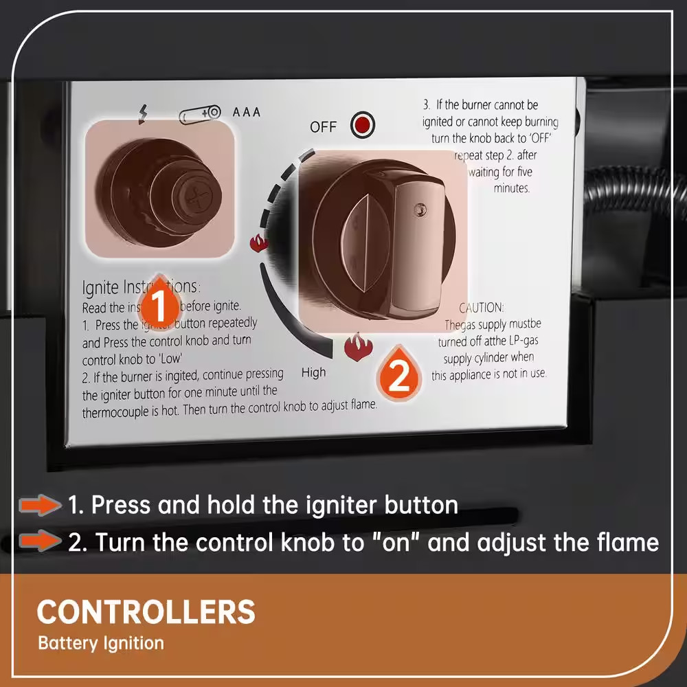 40 In. 50,000 BTU Black Metal Rectangular Outdoor Fire Pit Table with Removable