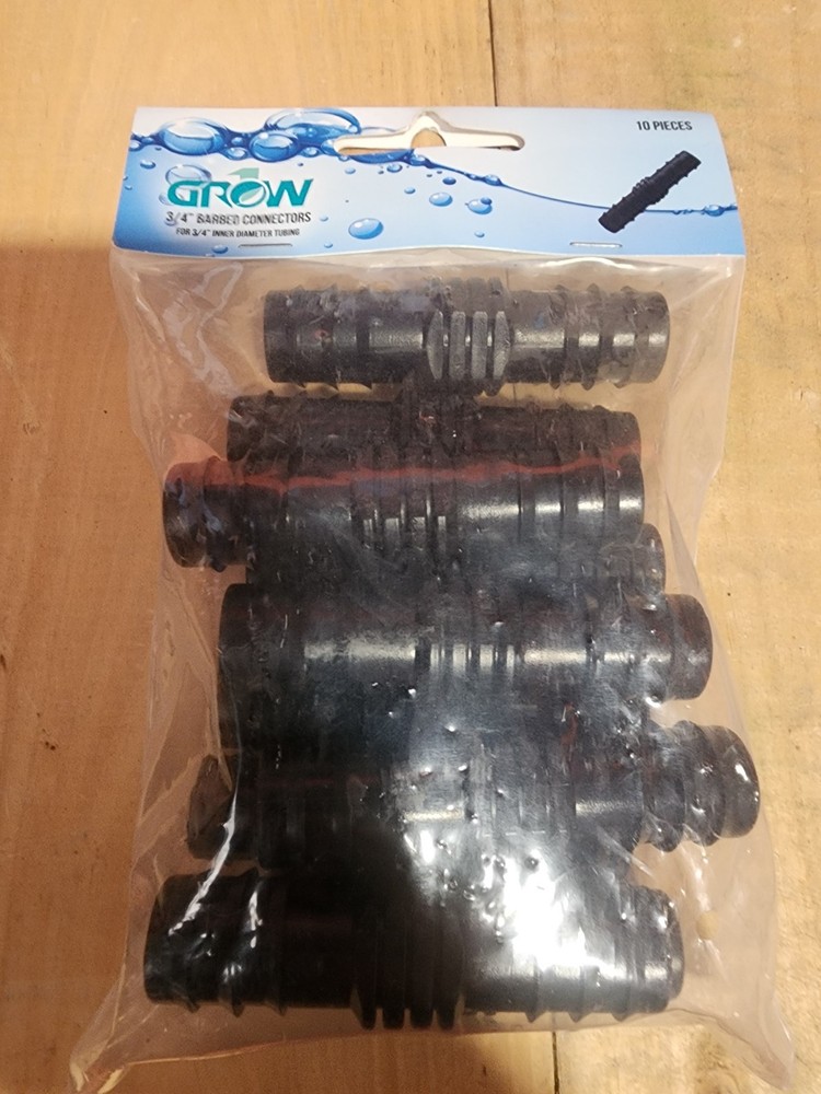 Grow1 Barbed  Connector - 3/4" (10 pack)
