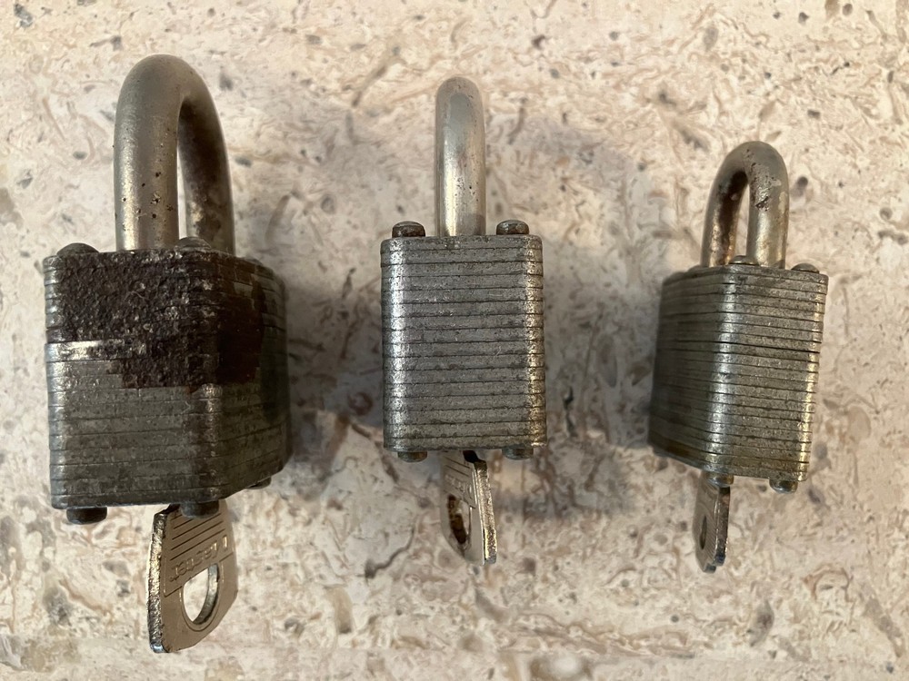 Master Lock Padlocks 3x With 1 key each