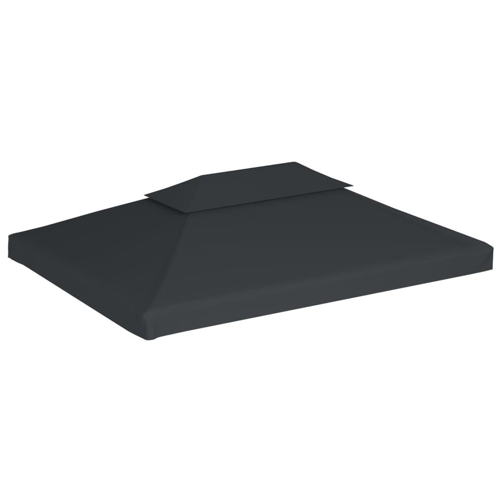 Gazebo Top Cover Anthracite Polyester with PVC coating