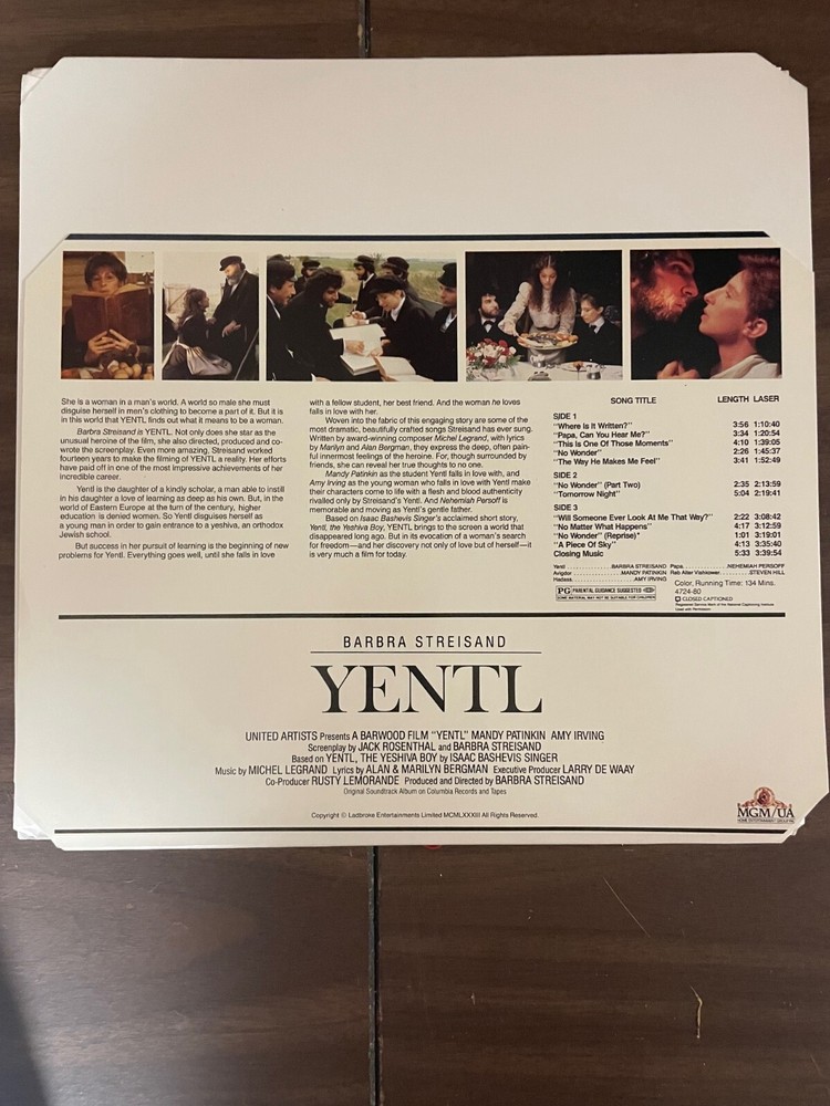 Yentl (Laserdisc)