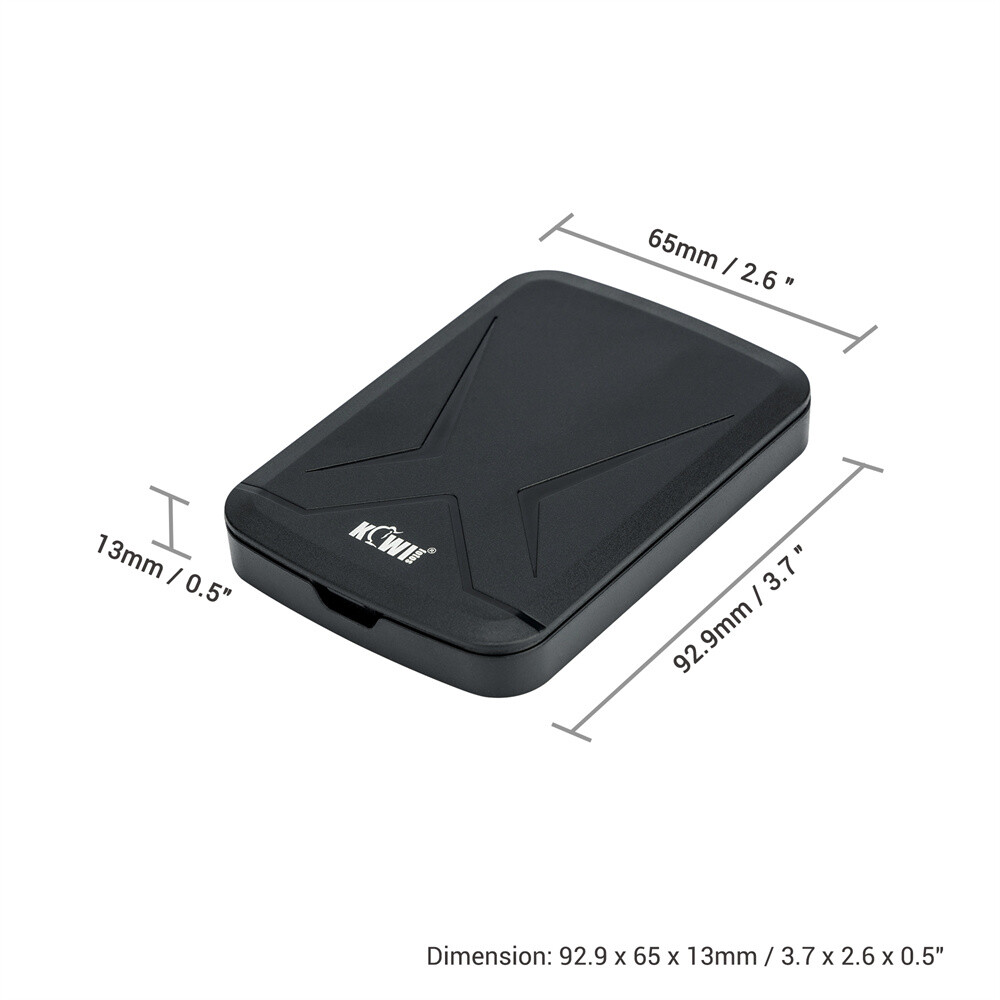 Cable Card+22" 65W USB-C Cable & USB-A/Micro-USB/Lightning/OTG Adapter Case Kit