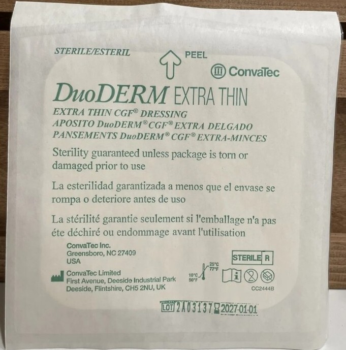 💞 DUODERM Extra Thin Dressing Square 6"x6"15cm×15cm💞5 SHEETS ONLY NO BOX!