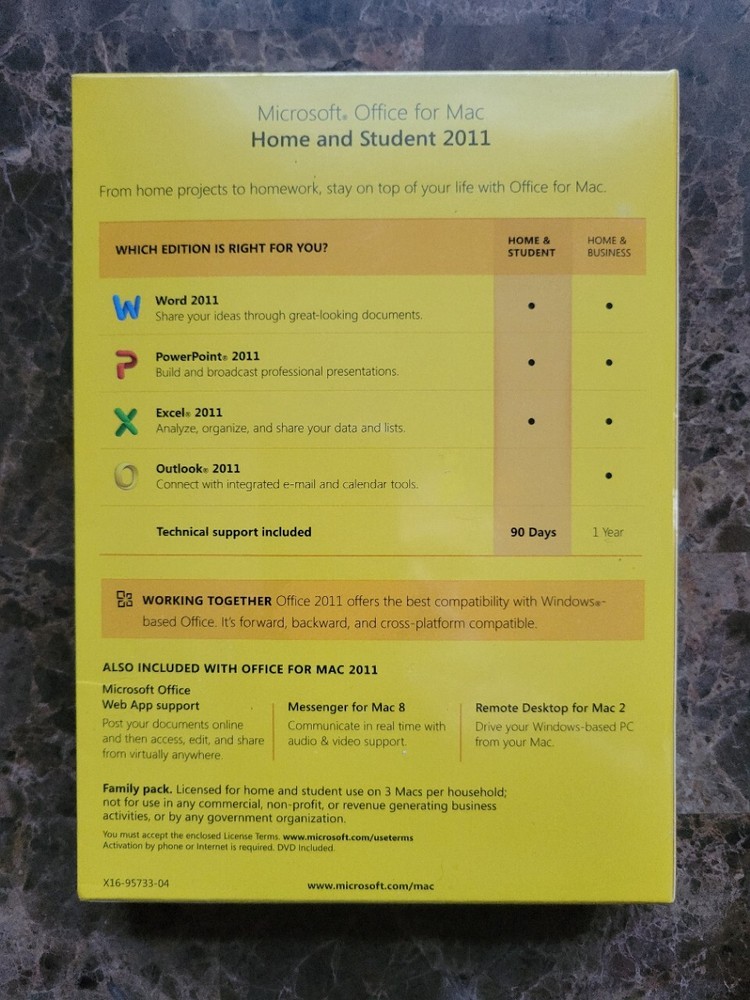 NEW Microsoft Office MAC 2011 for 3 PCs SEALED BOX