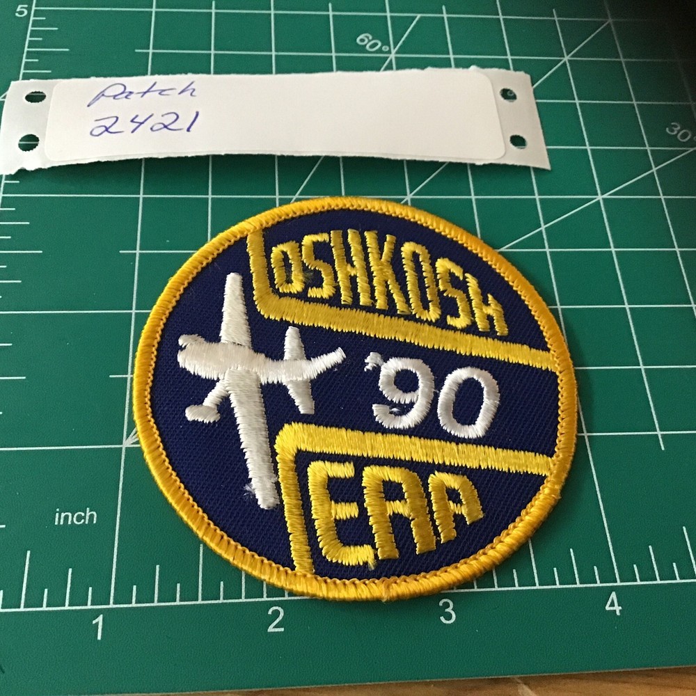 Airplane OSHKOSH 90 EAA EXPERIMENTAL AIRCRAFT ASSOCIATION Patch 1990