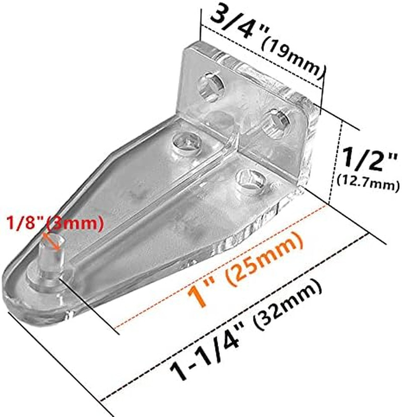 10Pcs Clear PC Hold down Brackets for 1" Mini Blinds & More
