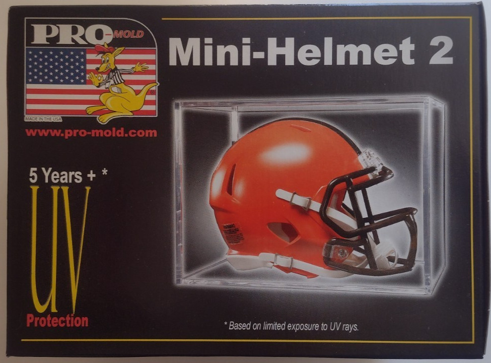 ProMold Mini Helmet 2 pc Clear Display Case 8x5.5x5.5 Stackable 5 Year UV NEW