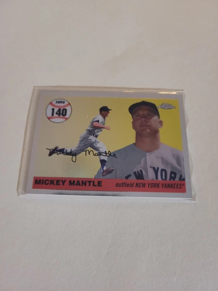 !!!     MICKEY MANTLE  TOPPS  CHROME  BASEBALL INSERT CARD  $$