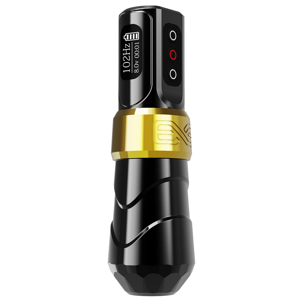 Wireless Tattoo Machine Pen Rotary Coreless Motor 2400mAh Battery LED Display