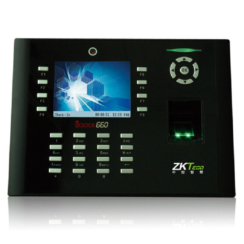 ZKteco Software 8K Fingerprint Time Attendance Terminal Access Control iClock660