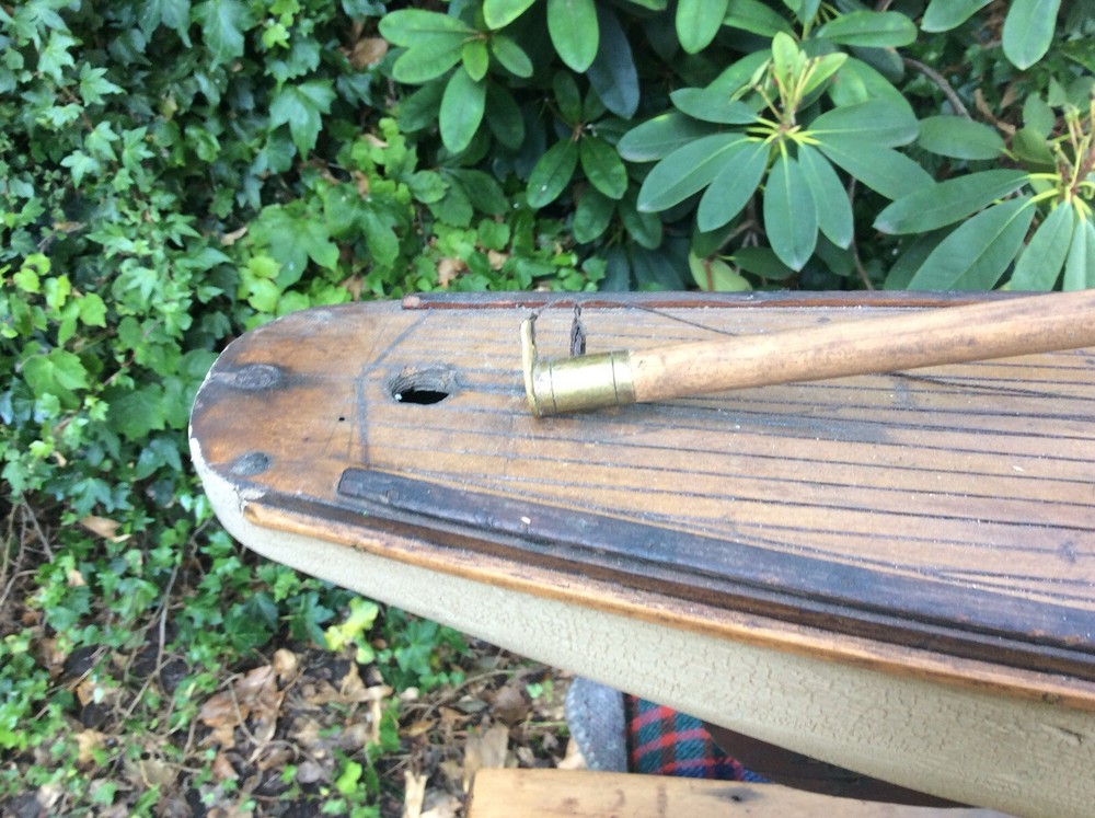 antique pond yacht