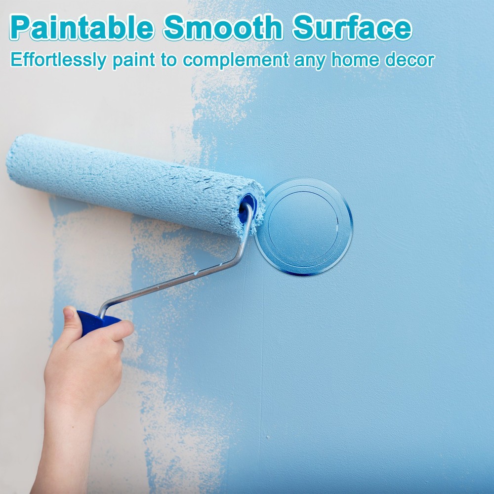 2-Pack Access Panel for Drywall, 4x4 Inch Round Plastic Removable [Silver Tone]