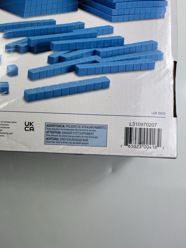 Learning Resources Base Ten Blocks Classroom Set Grades 1+ Ages 6+, 823 Pc