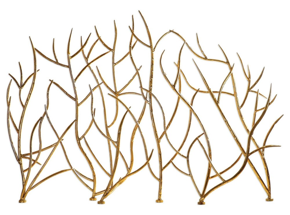Uttermost Gold Branches Decorative Fireplace Screen