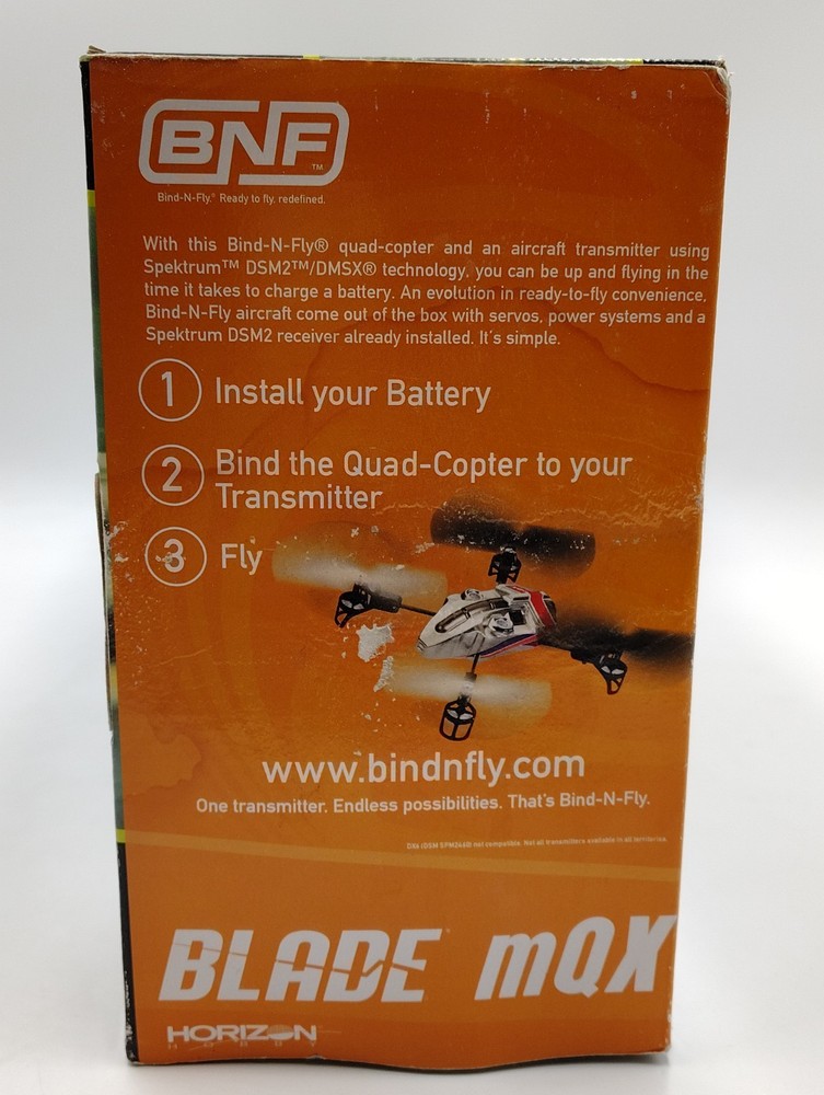 Blade mQX Ultra Micro Quad Copter BNF Bind & Fly RC Drone BLH7580 Untested READ
