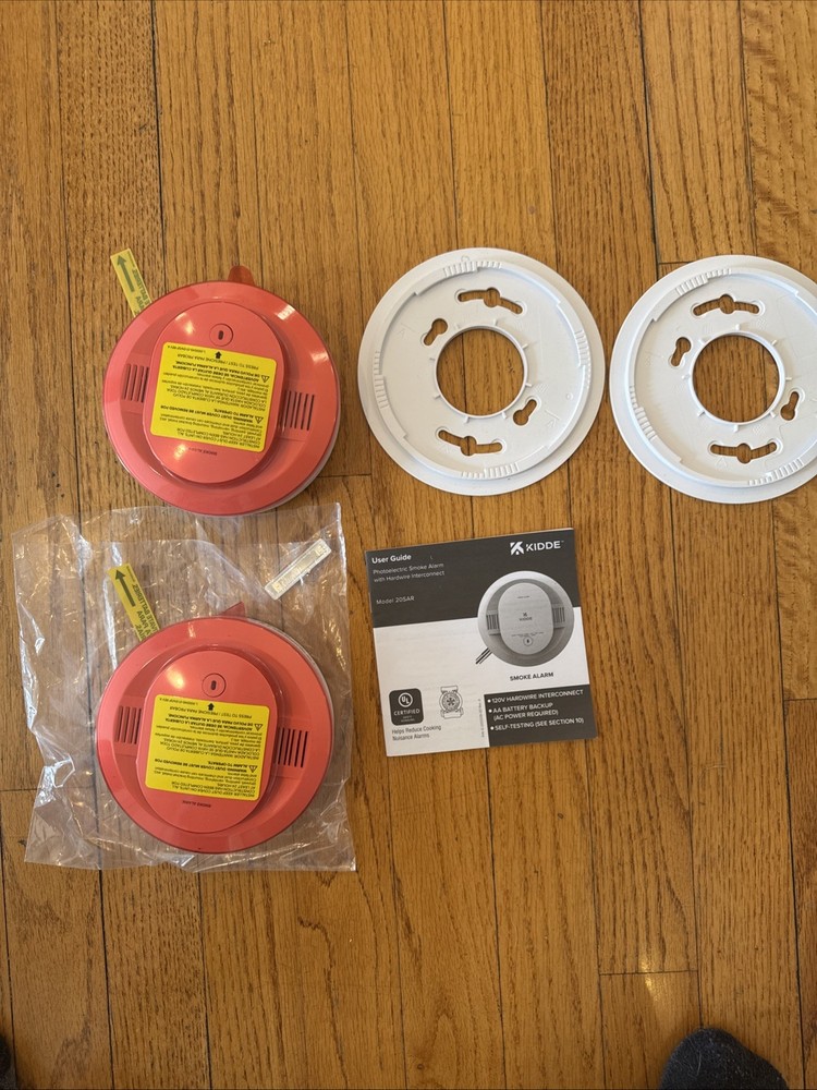 2 PACK Kidde Hardwired Smoke Detector w/ Battery Backup Model# 20SAR Please Read
