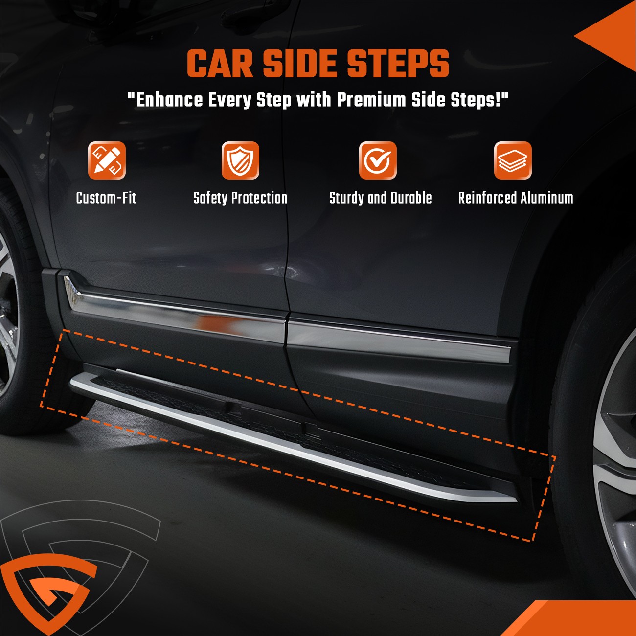 2PCS Running Boards Fit for Honda CRV CR-V 2017-2022 Side Steps Nerf Bar