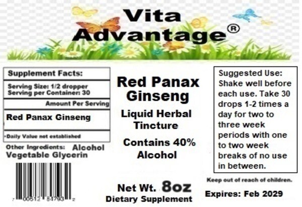 Red Panax Ginseng Tincture, Extract, Energy, Longevity, Memory, Focus, Cognition