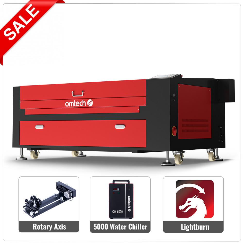 OMTech 100W 24x40 CO2 Laser Engraver Cutting Machine with Basic Accessories Pack