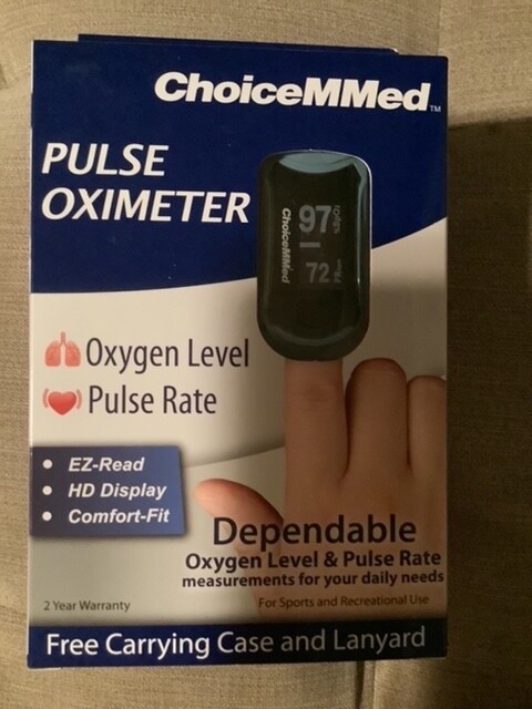 New pulse oximeter, oxygen level, pulse rate