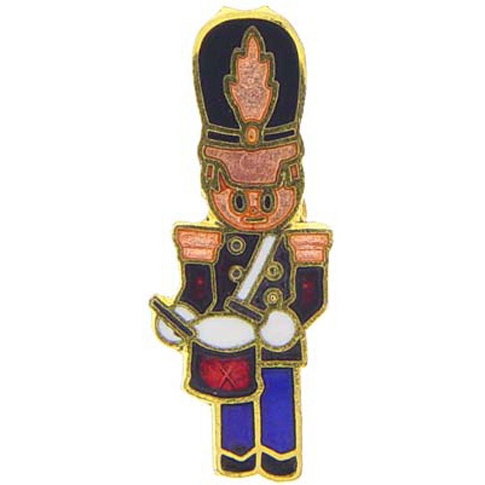Christmas Drummer Boy Pin 1"