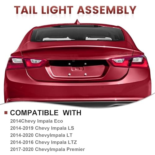 Tail Lights Assembly Compatible with 2014-2020 Chevy Passenger Side Outer
