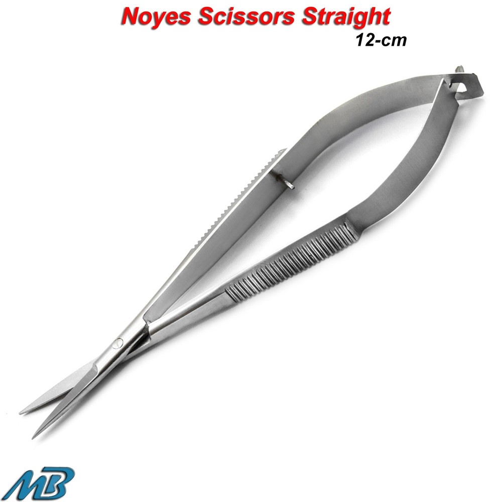 5-Pcs Microsurgery Noyes Suture Spring Scissors Micro Surgical Dissecting Shears