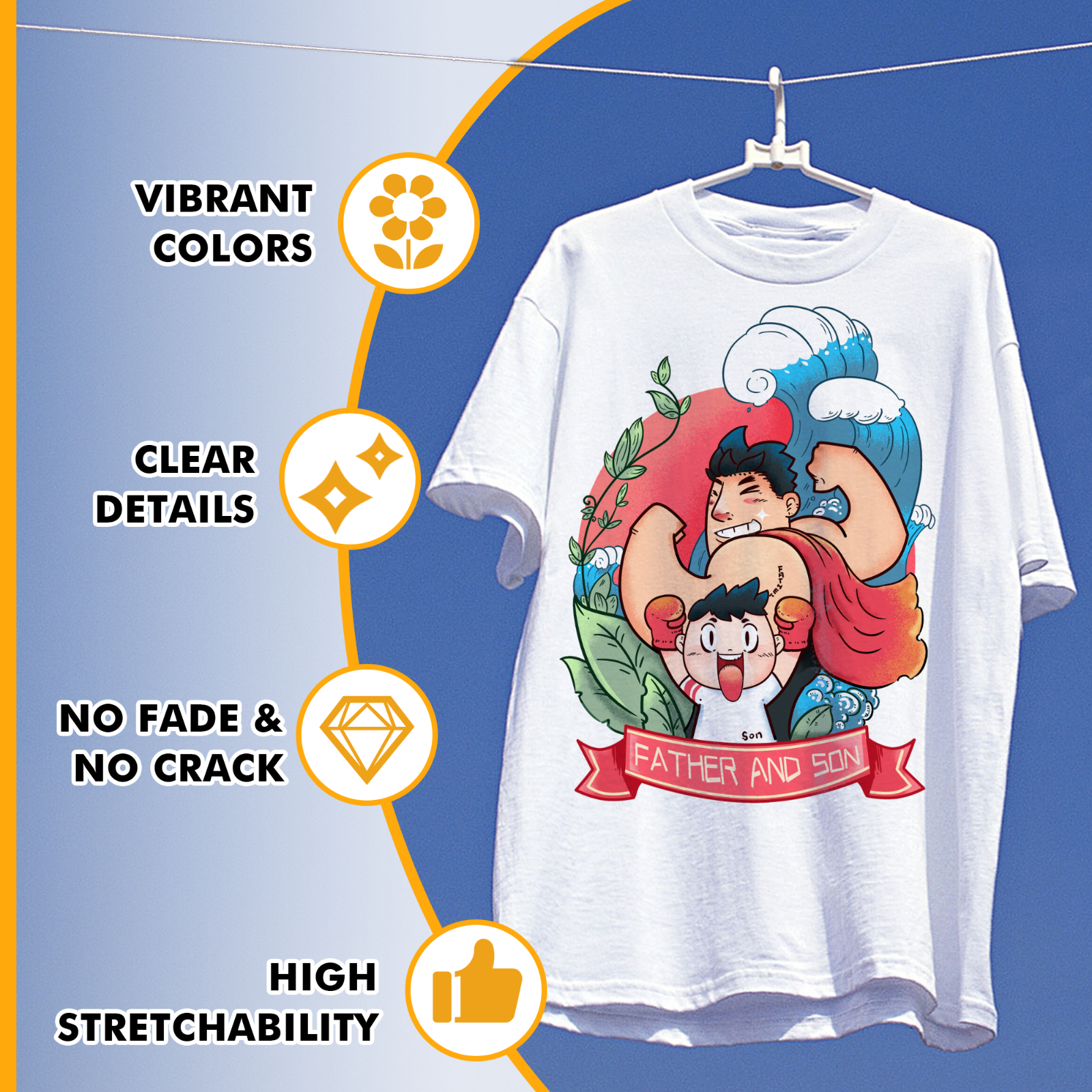 30 Sheets Printable Light T-shirt Iron-on Heat Transfer Paper Inkjet & Laser 8.5