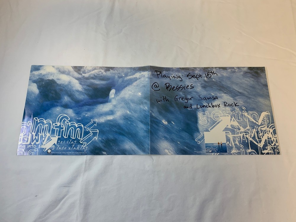 2001 AM/FM promo poster ~ Getting Into Sinking ~ 9x24 inches