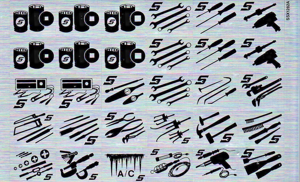Snap-On Tools Tool Box Stickers SSX1282A