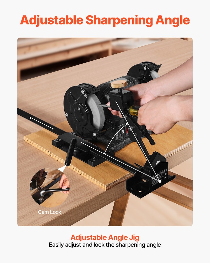 VEVOR Pro Grind Sharpening System Multi-Grind Jig for 6" & 8" Bench Grinder