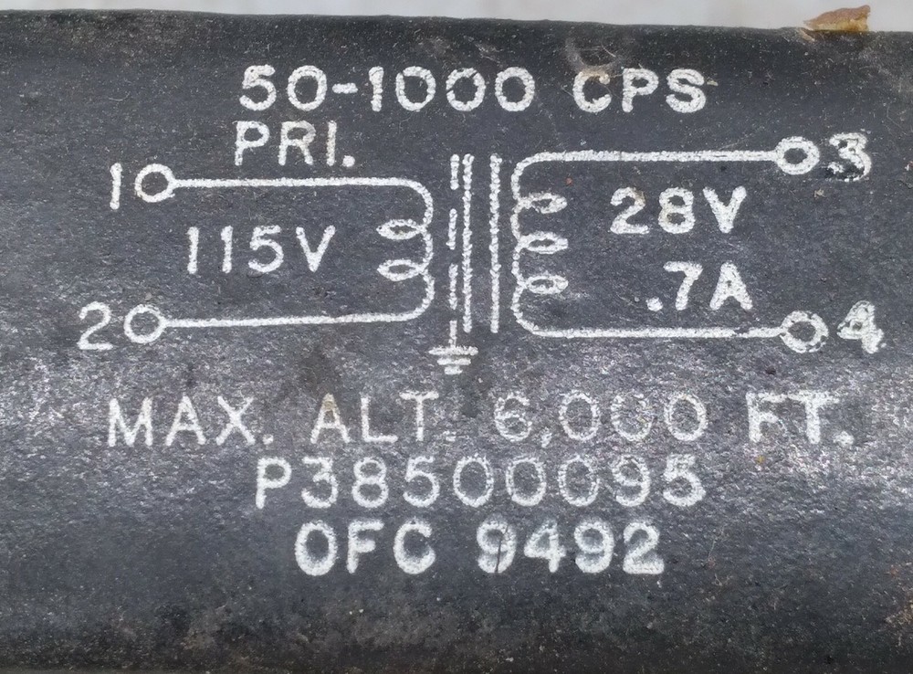 PLATE TRANSFORMER 115V - 28V - .7A