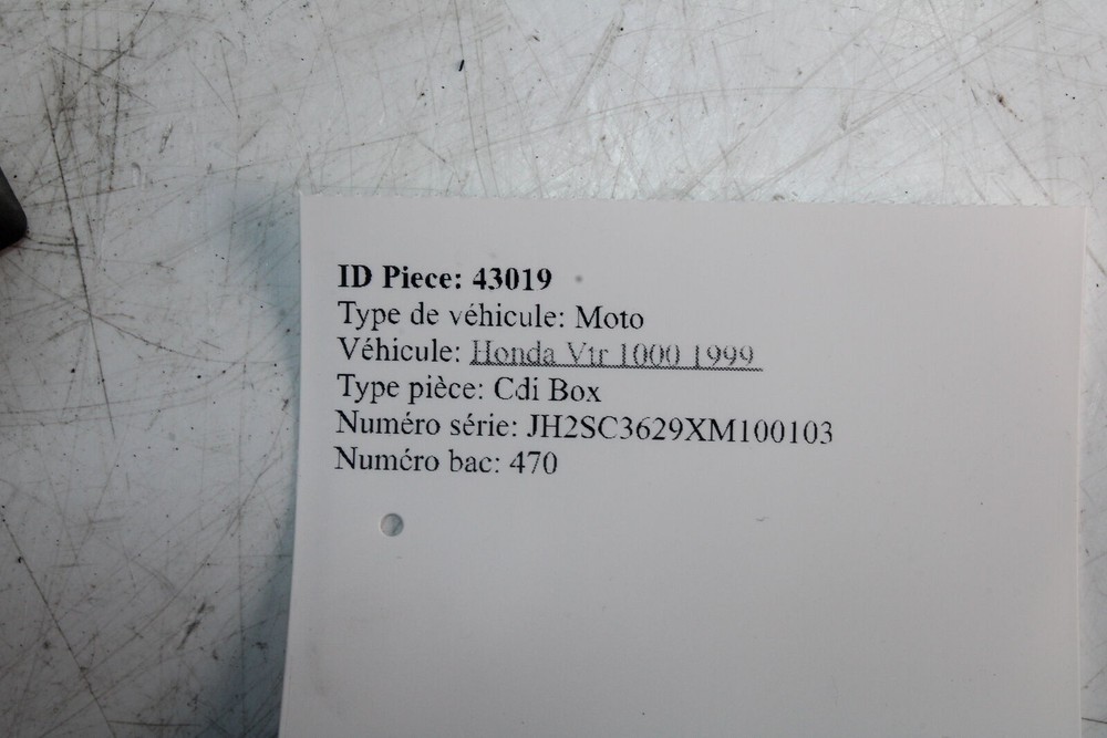 1999 Honda Vtr 1000f Ecu Computer Controller Unit Black Box Ecm Cdi