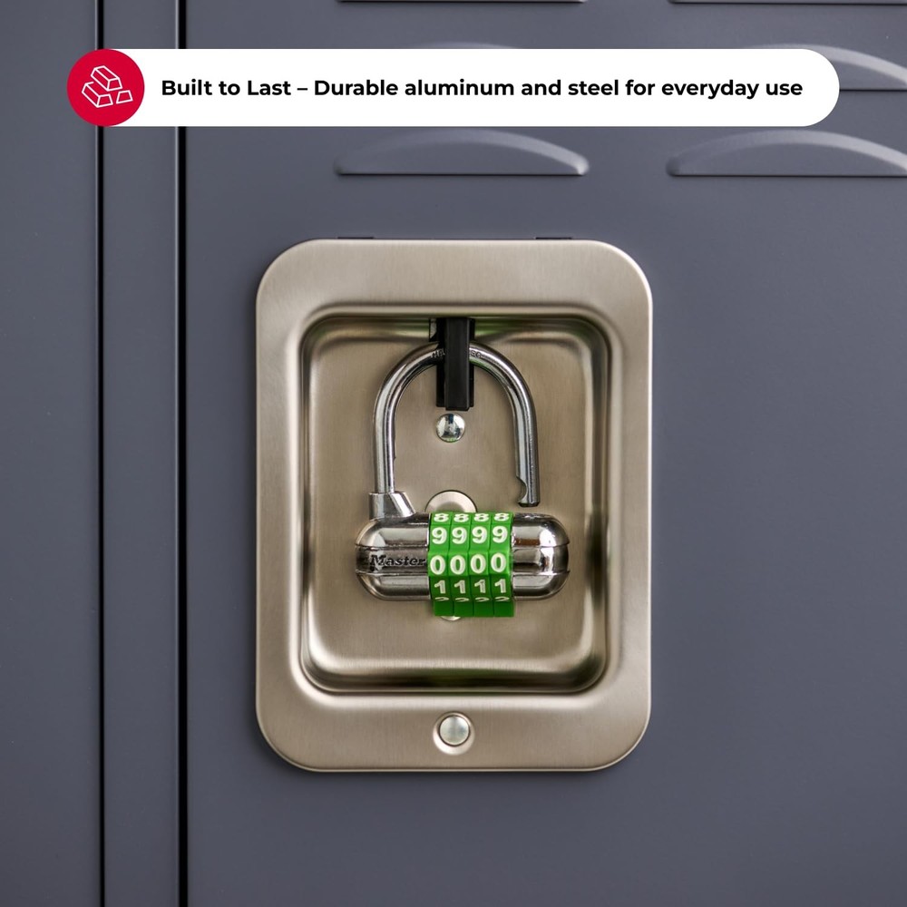 Master Lock 1534D 2-1/2in. Word Combination Assorted (Black, Silver, Red)