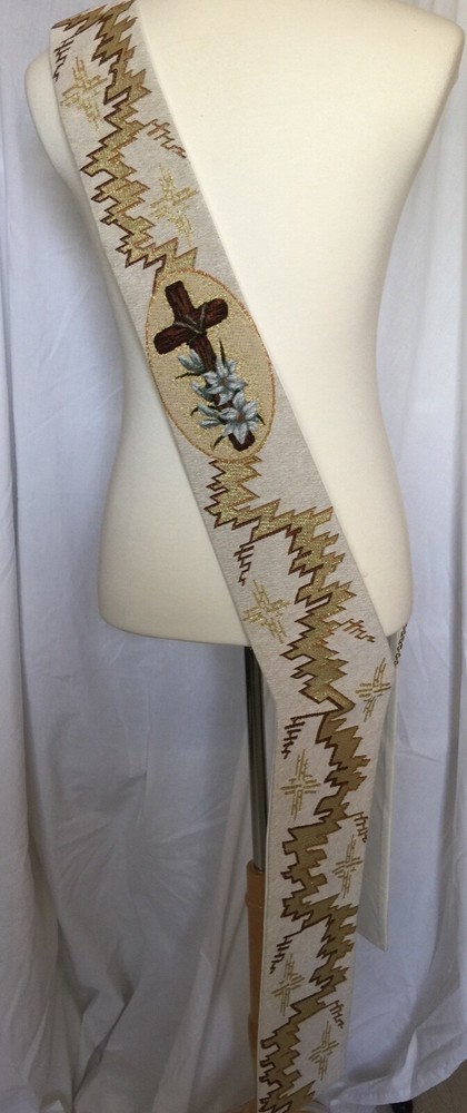 Deacon stole, St. Kateri Tekakwitha, from Italy