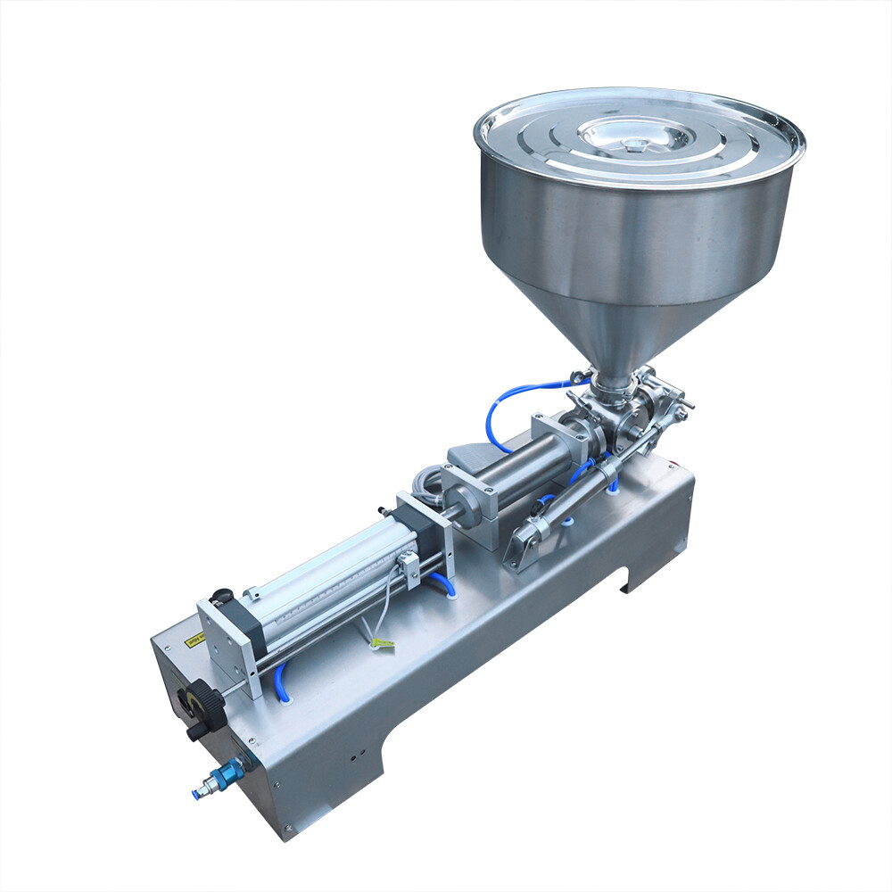 110V 100-1000ml Paste Liquid Piston Filler Heating Filling Machine Single Nozzle