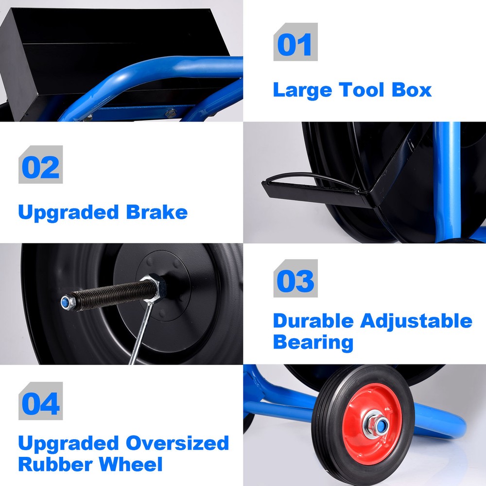Strapping Dispenser Banding Cart W/ Storage Box For Packaging Strapping Roll