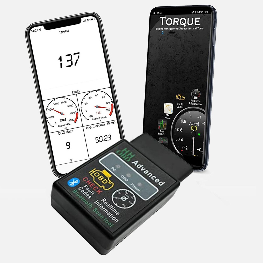 Bluetooth OBD2 car diagnostic code reader scanner tool For Android iOS Windows