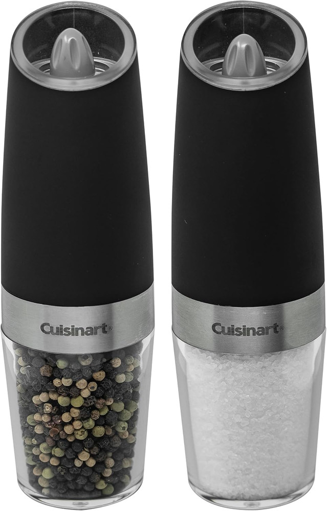 CSS-2424 Gravity Salt and Pepper Spice Mill with Blue LED Light, 2/3 Cup Capacit
