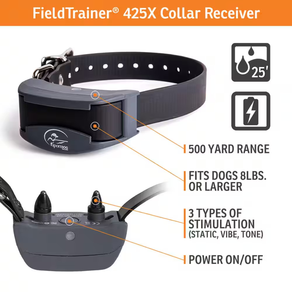 Fieldtrainer 425X Remote Trainer - 500 Yard Range - Waterproof, Rechargeable Tra