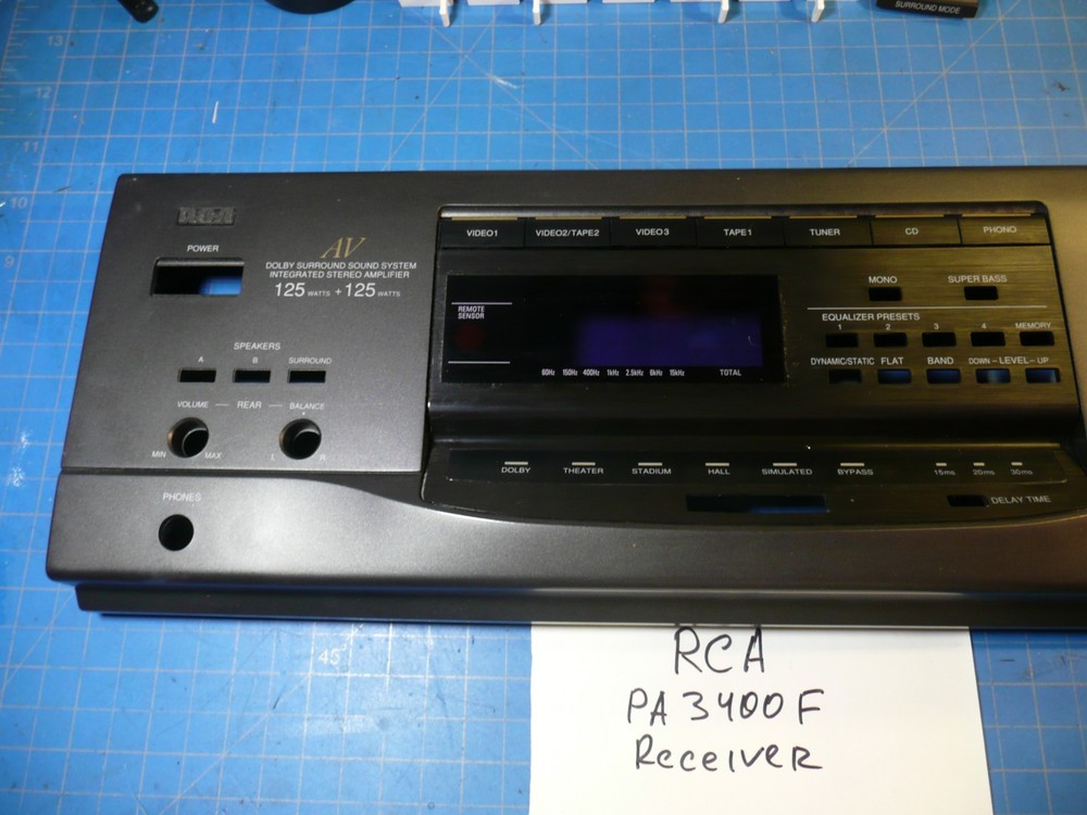 RCA PA3400F Receiver Replacement Parts Front Face Panel Plate