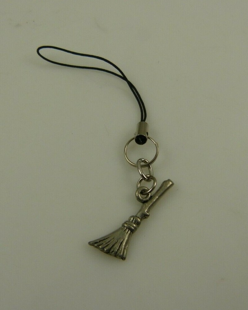 witches broom witch  cell phone purse charm